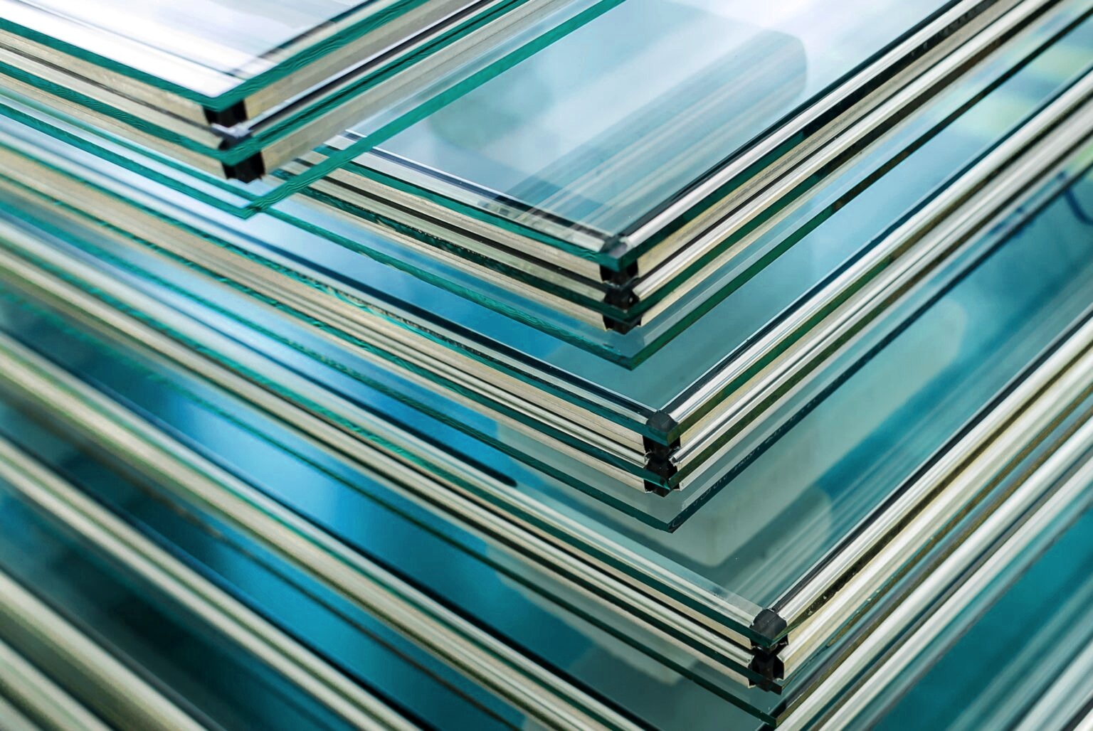 Stacked float glass sheets, clear and low-iron · TRX-FG